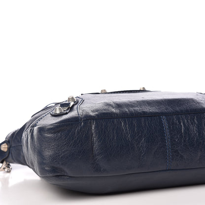 Balenciaga Agneau Giant 12 Silver Hardware Town Bleu Obscur 6 of 10