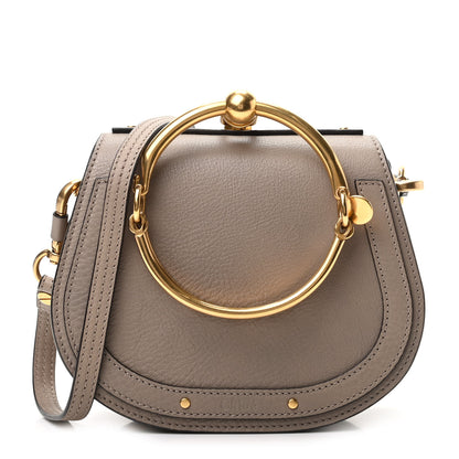 Chloe Calfskin Suede Small Nile Bracelet Bag Motty Grey 1 of 9