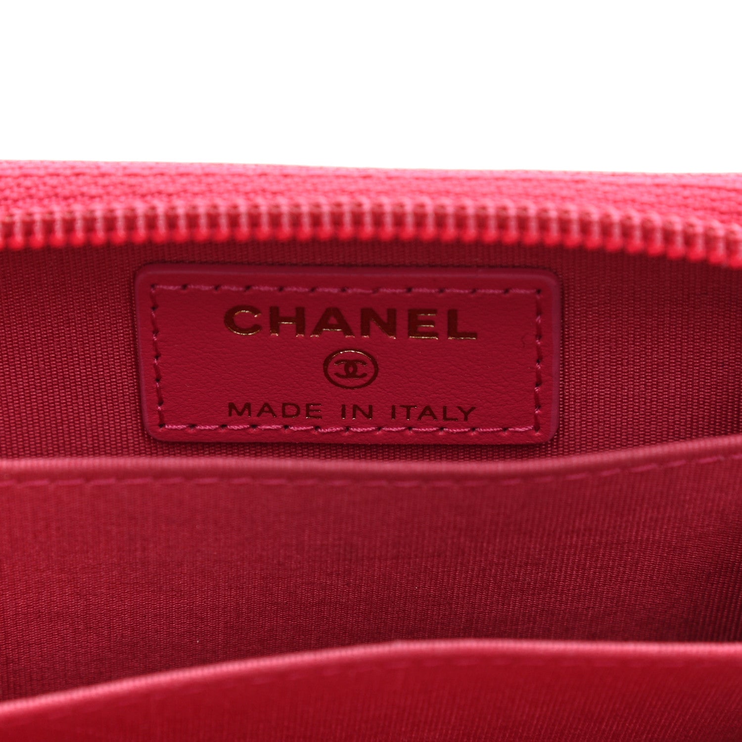 Chanel Caviar Quilted Boy Zip Around Coin Purse Wallet Fuchsia 6 of 9