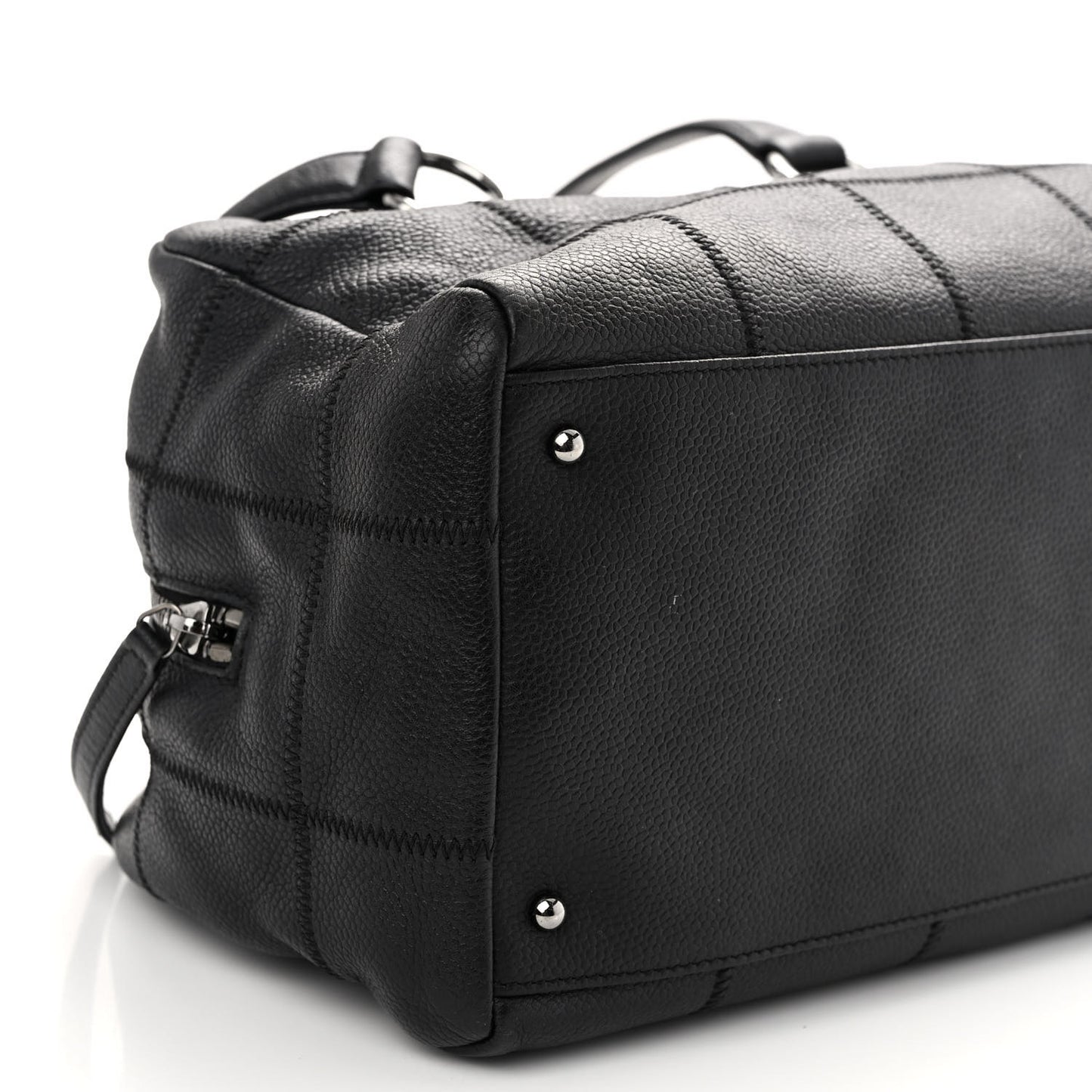 Caviar Square Stitched Bowler Black