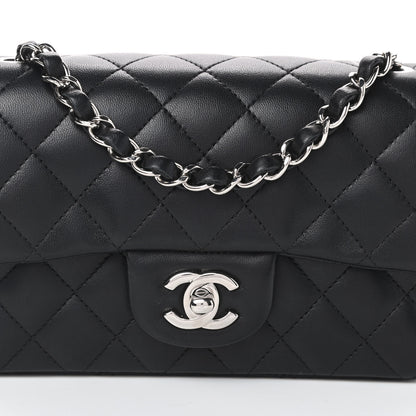 Chanel Lambskin Quilted Mini Rectangular Flap Black 8 of 11
