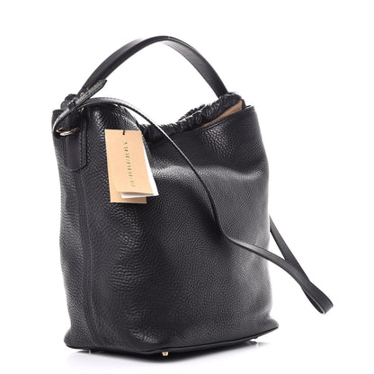Burberry Grainy Calfskin Medium Check Ashby Hobo Black 4 of 9