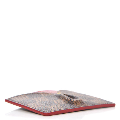 Louis Vuitton Damier Ebene Caissa Card Holder Cherry 4 of 7