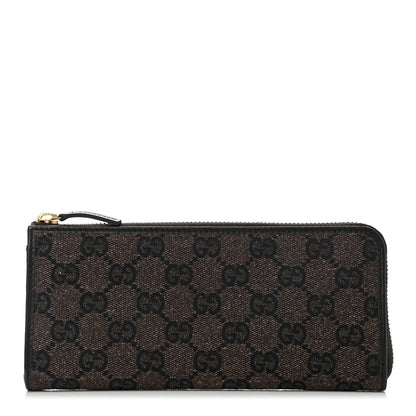 Gucci Metallic Monogram Zip Around Wallet Brown 1 of 10
