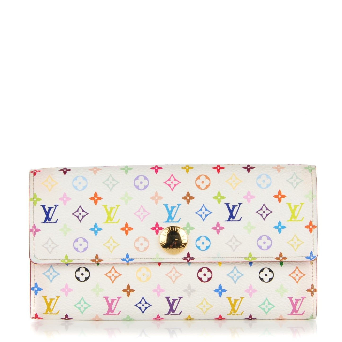 Monogram Multicolor Sarah Wallet White Litchi