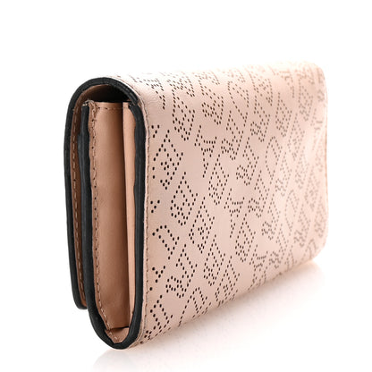 Burberry Calfskin Perforated Halton Wallet Pale Fawn Pink 3 of 7