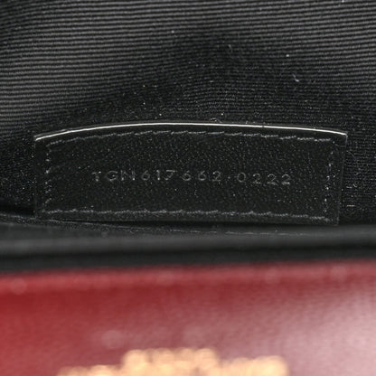 Saint Laurent Grain De Poudre Matelasse Chevron Monogram Envelope Clutch Rouge Legion 6 of 10