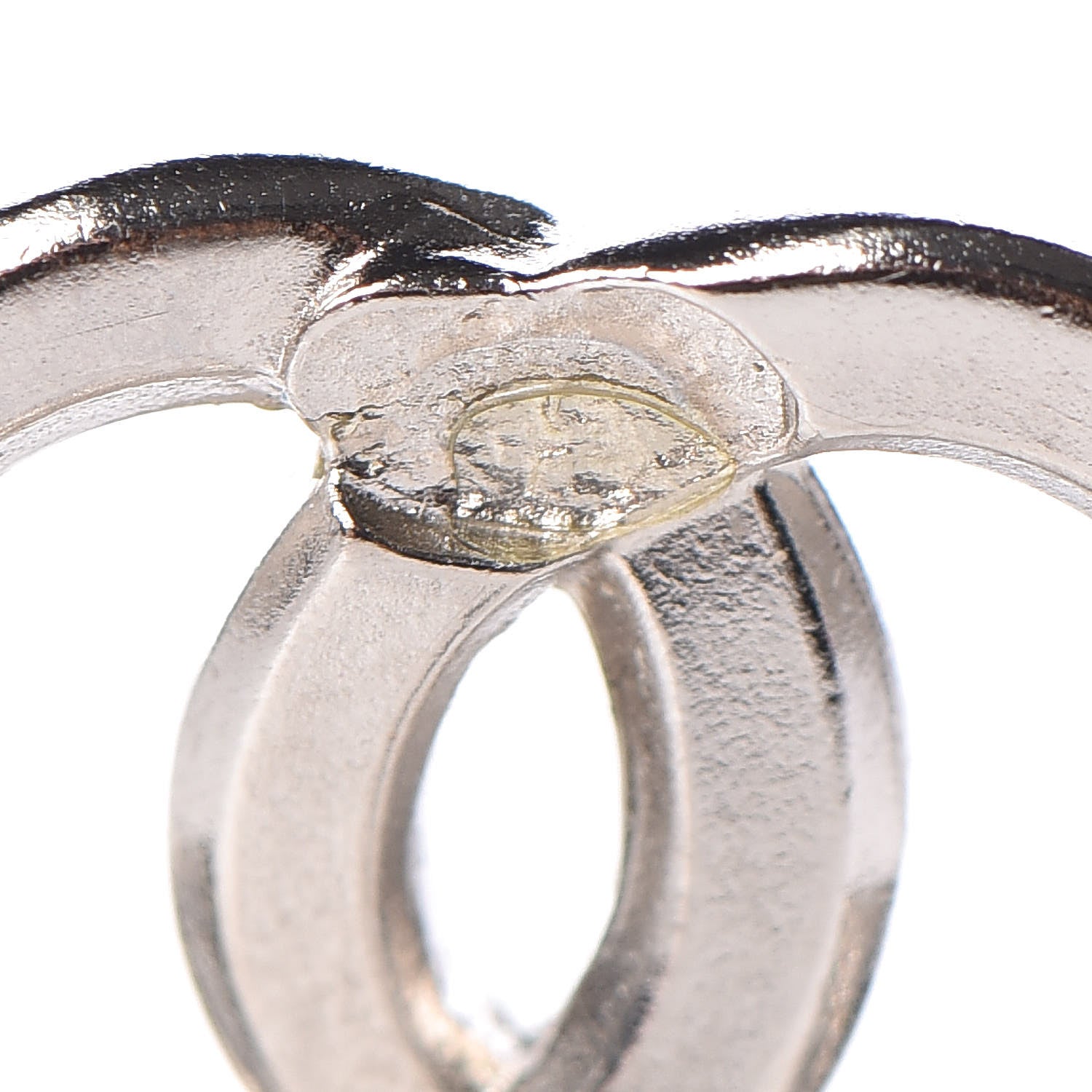 Chanel Baguette Crystal CC Earrings Silver 4 of 5