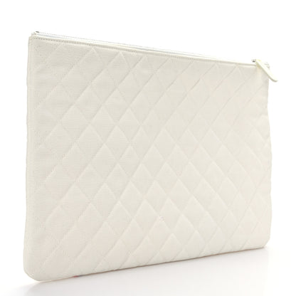 Chanel Canvas Large Coco Cuba Cosmetic Case Yellow Turquoise 1 of 6