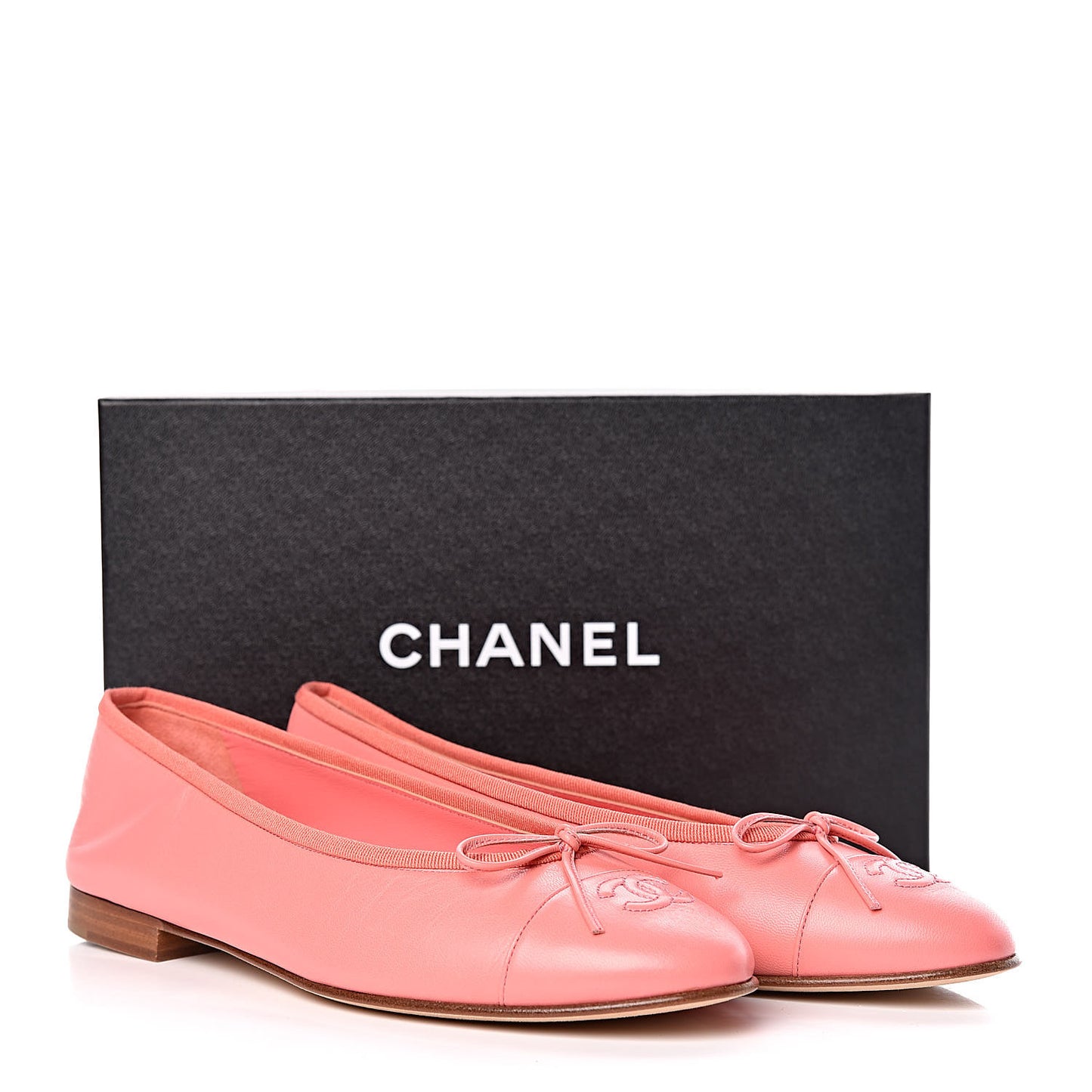 Goatskin Cap Toe CC Ballerina Flats 40.5 Pink