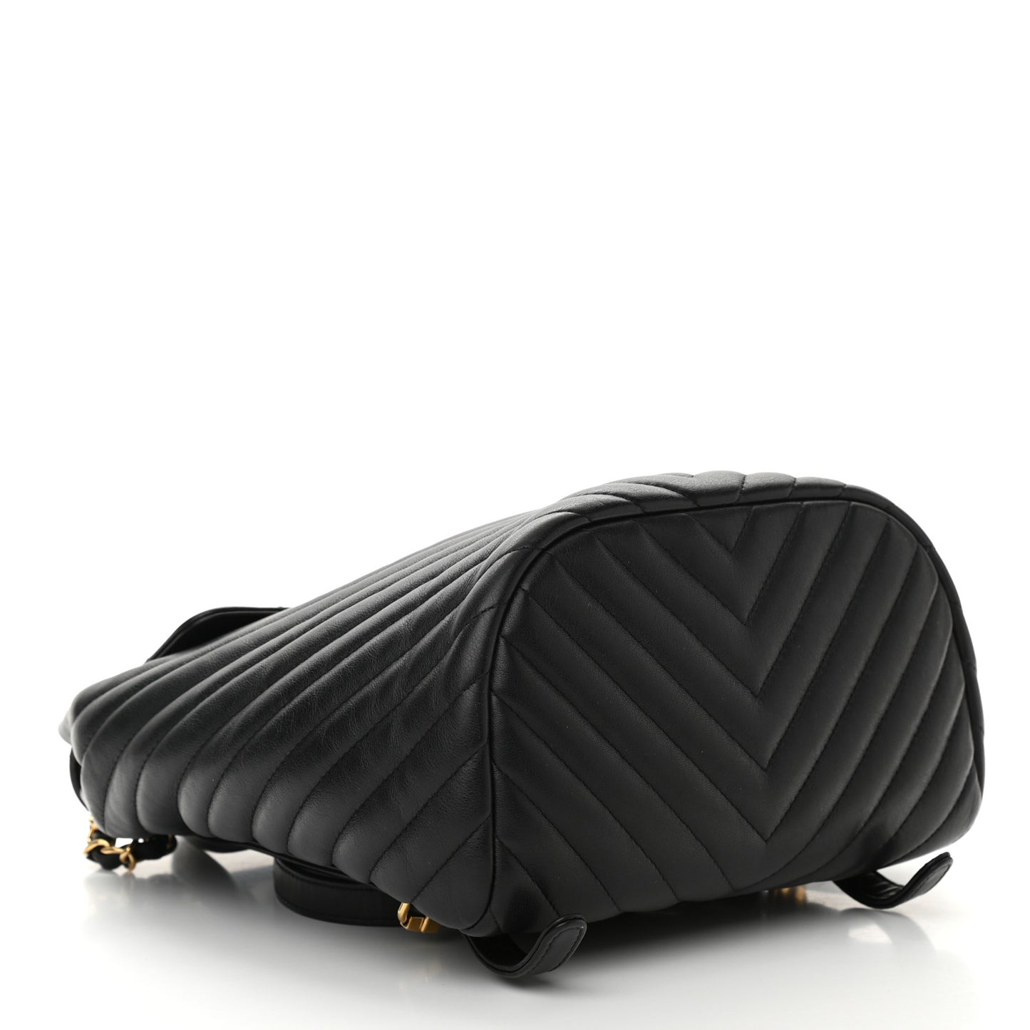 Calfskin Chevron Quilted Small Urban Spirit Backpack Black
