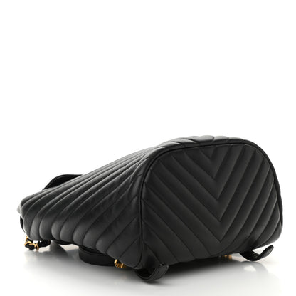 Chanel Calfskin Chevron Quilted Small Urban Spirit Backpack Black 4 of 10