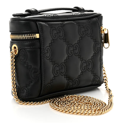 Gucci Calfskin GG Matelasse Mini Top Handle Bag Black 3 of 10