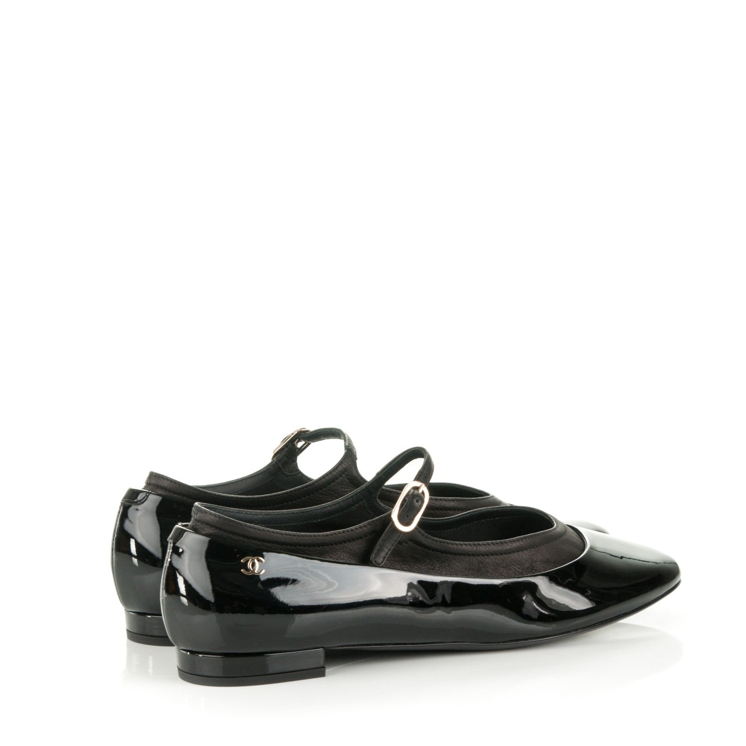Chanel Patent Calfskin Mary Jane Ballerina Flats 39.5 Black 4 of 7