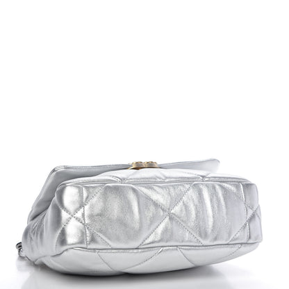 Chanel Metallic Lambskin Quilted Medium Chanel 19 Flap Silver 4 of 10