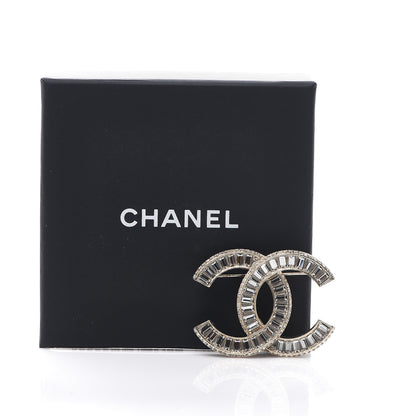 Chanel Baguette Crystal CC Brooch Gold 5 of 5