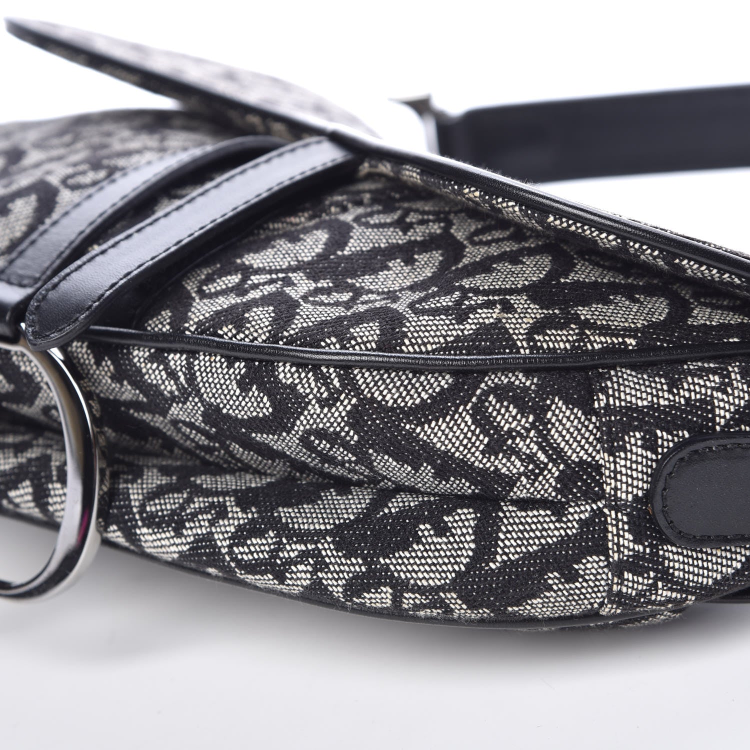 Christian Dior Monogram Saddle Bag Black 9 of 10
