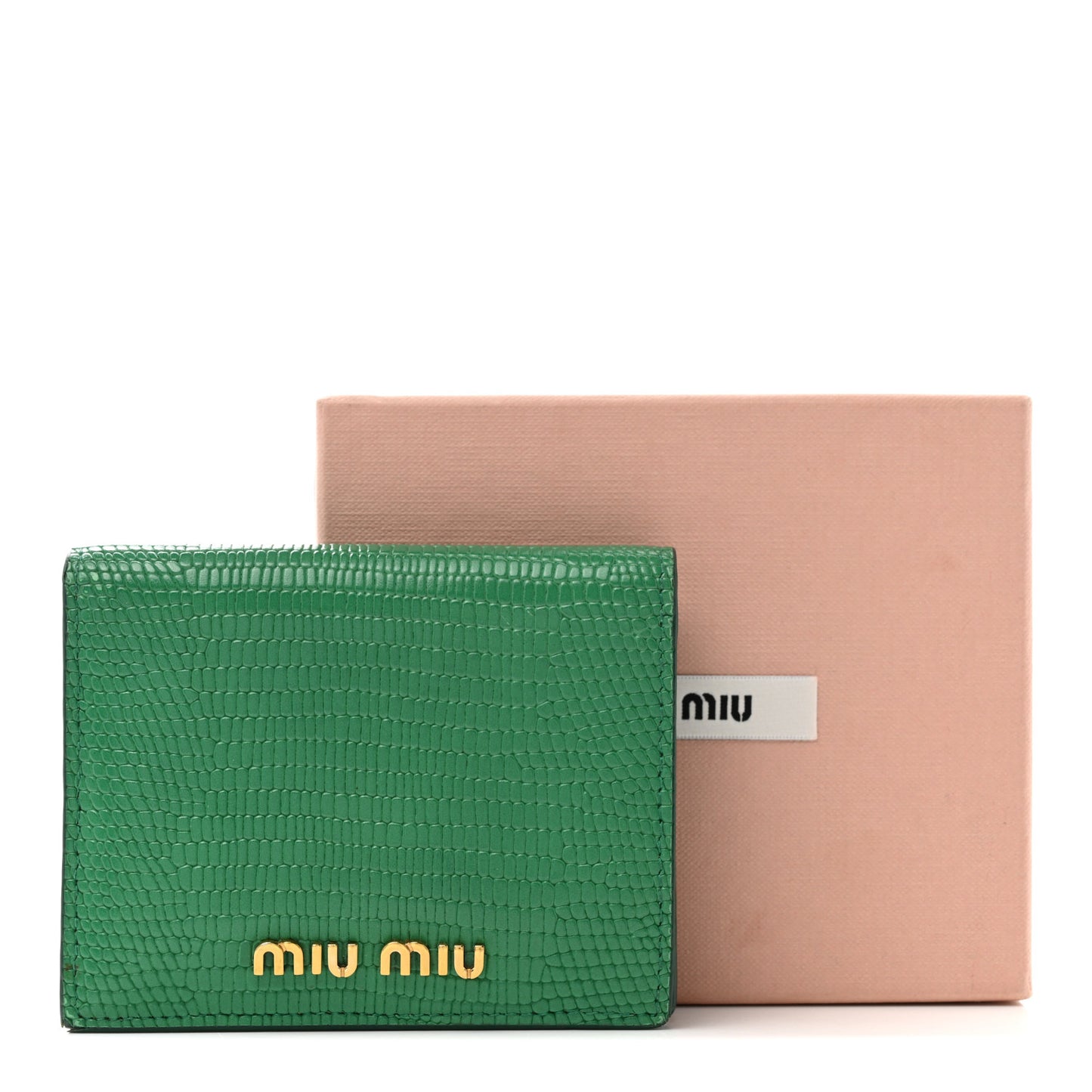Vernice Lizard Embossed Wallet Mango