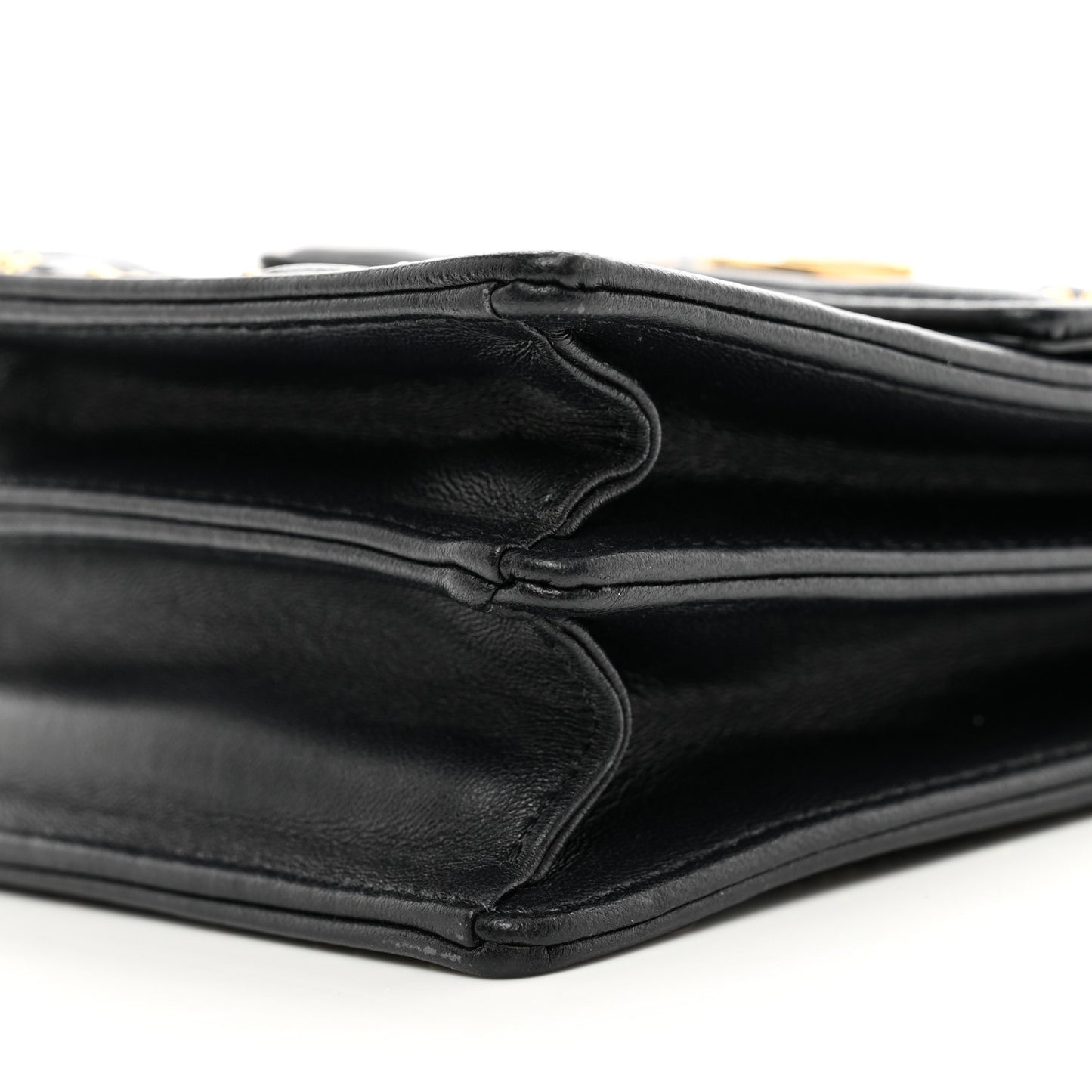 Lambskin Studded Vertical Diorama Black