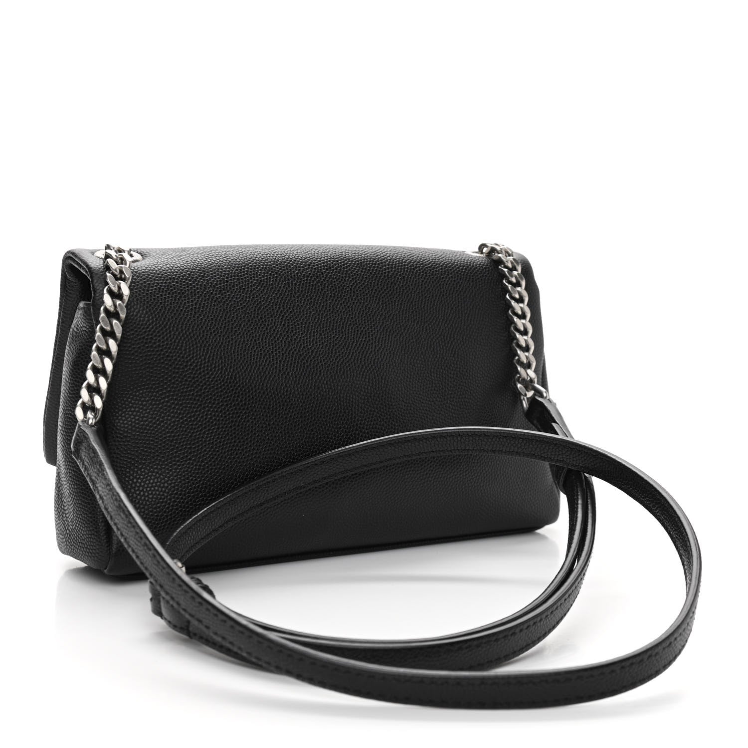 Saint Laurent Grain De Poudre Monogram Toy West Hollywood Fold-Over Bag Black 3 of 10