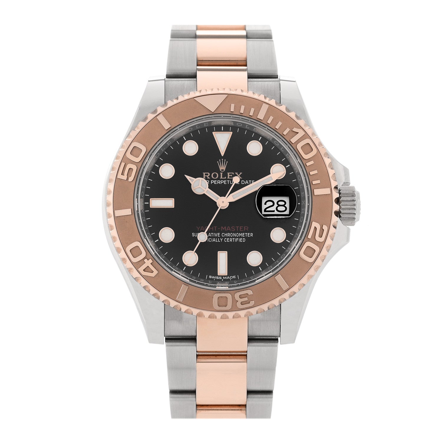 Rolex Stainless Steel 18K Everose Gold 40mm Yacht-Master Watch Black 116621 1 of 6