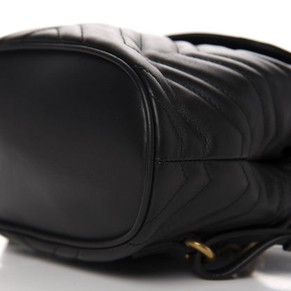 Gucci Calfskin Matelasse GG Marmont Flap Backpack Black 6 of 8