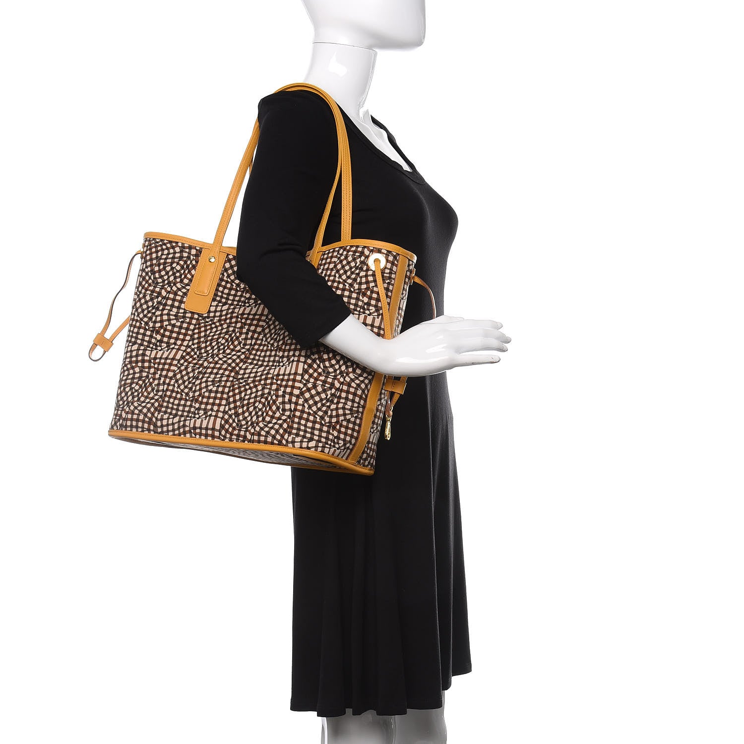 MCM Visetos Medium Liz Reversible Shopper Tote Cognac Yellow 2 of 15