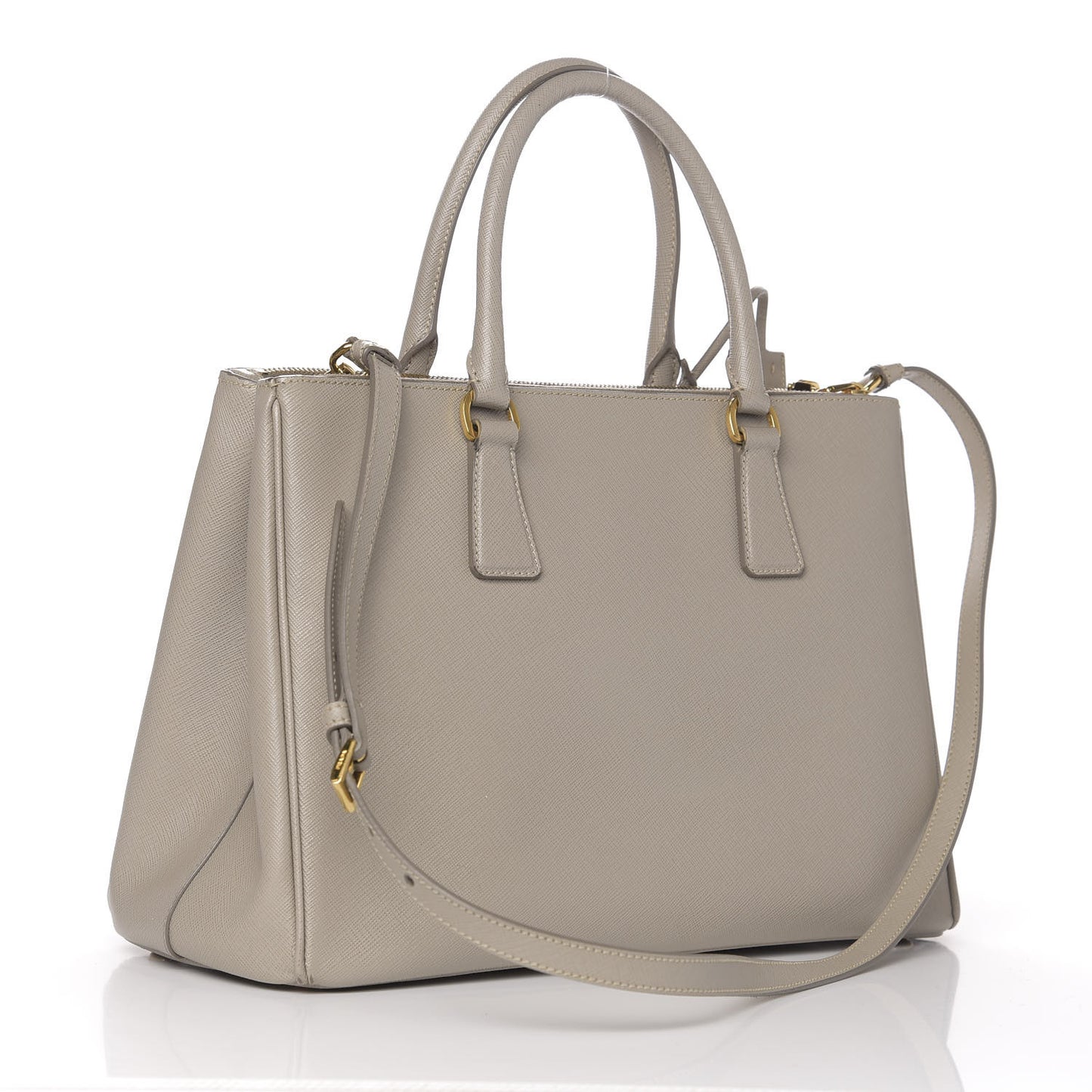 Saffiano Medium Galleria Double Zip Tote Pomice