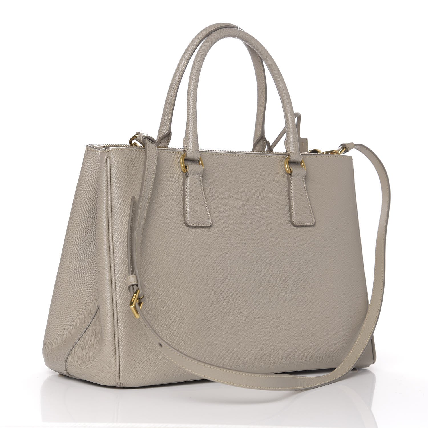 Prada Saffiano Medium Galleria Double Zip Tote Pomice 4 of 10