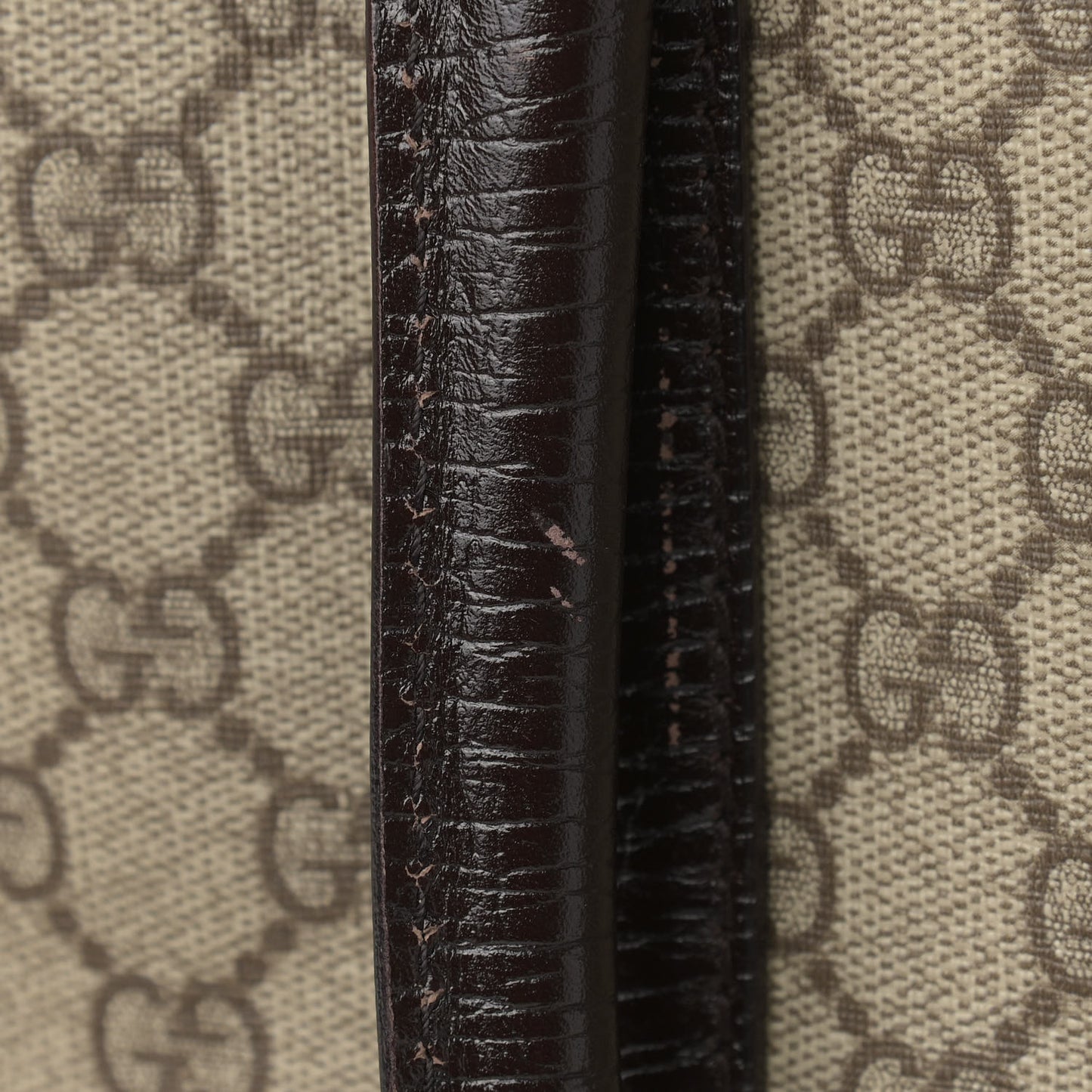 GG Plus Monogram Tote Dark Brown