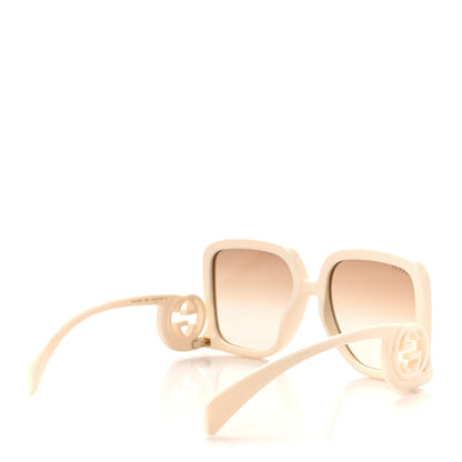 Gucci Acetate Rectangle Frame Sunglasses GG1326S White 4 of 9