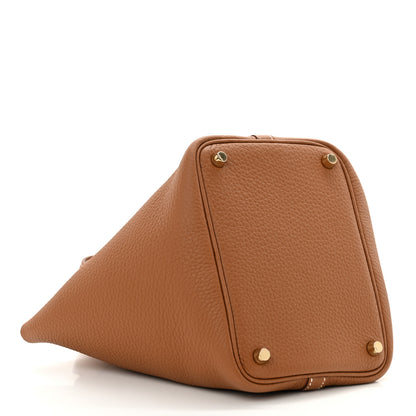 Hermes Taurillon Clemence Picotin Lock 18 PM Gold 4 of 11