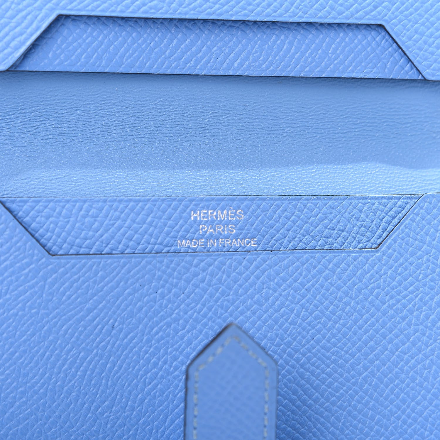 Hermes Epsom Bi Color Bearn Card Holder Wallet Paradise Bleu Sapphire 8 of 9