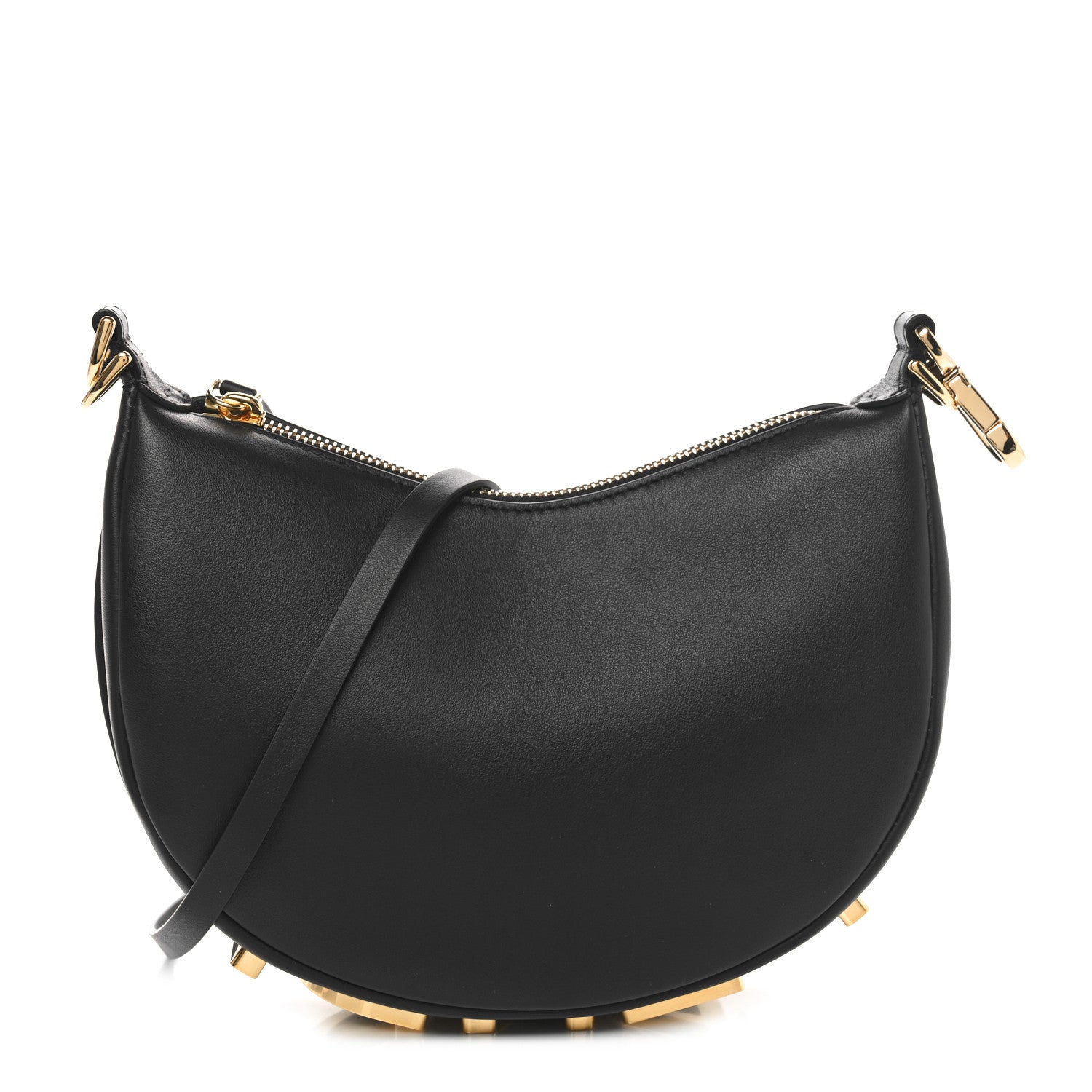 Fendi Vitello Grace Matte Mini Fendigraphy Hobo Bag Black 1 of 10