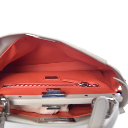 Fendi Vitello Morgan Shiny Nappa Medium Peekaboo Iconic Satchel Latte Azalea 7 of 11