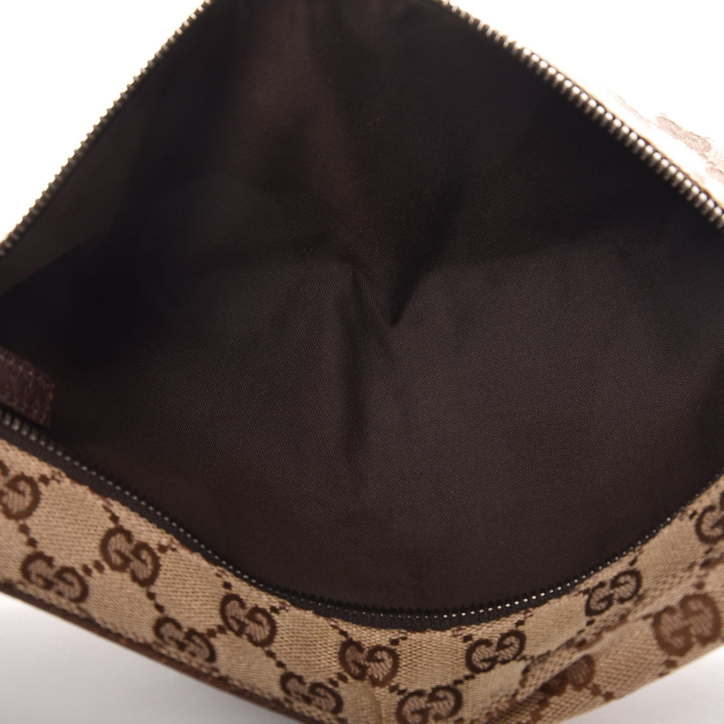 GG Monogram Double Pocket Belt Bag Dark Brown