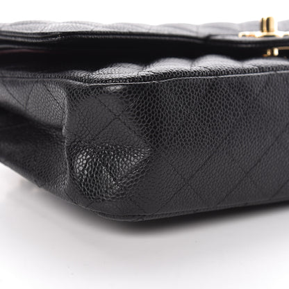 Chanel Caviar Quilted Medium Double Flap Black 8 of 11