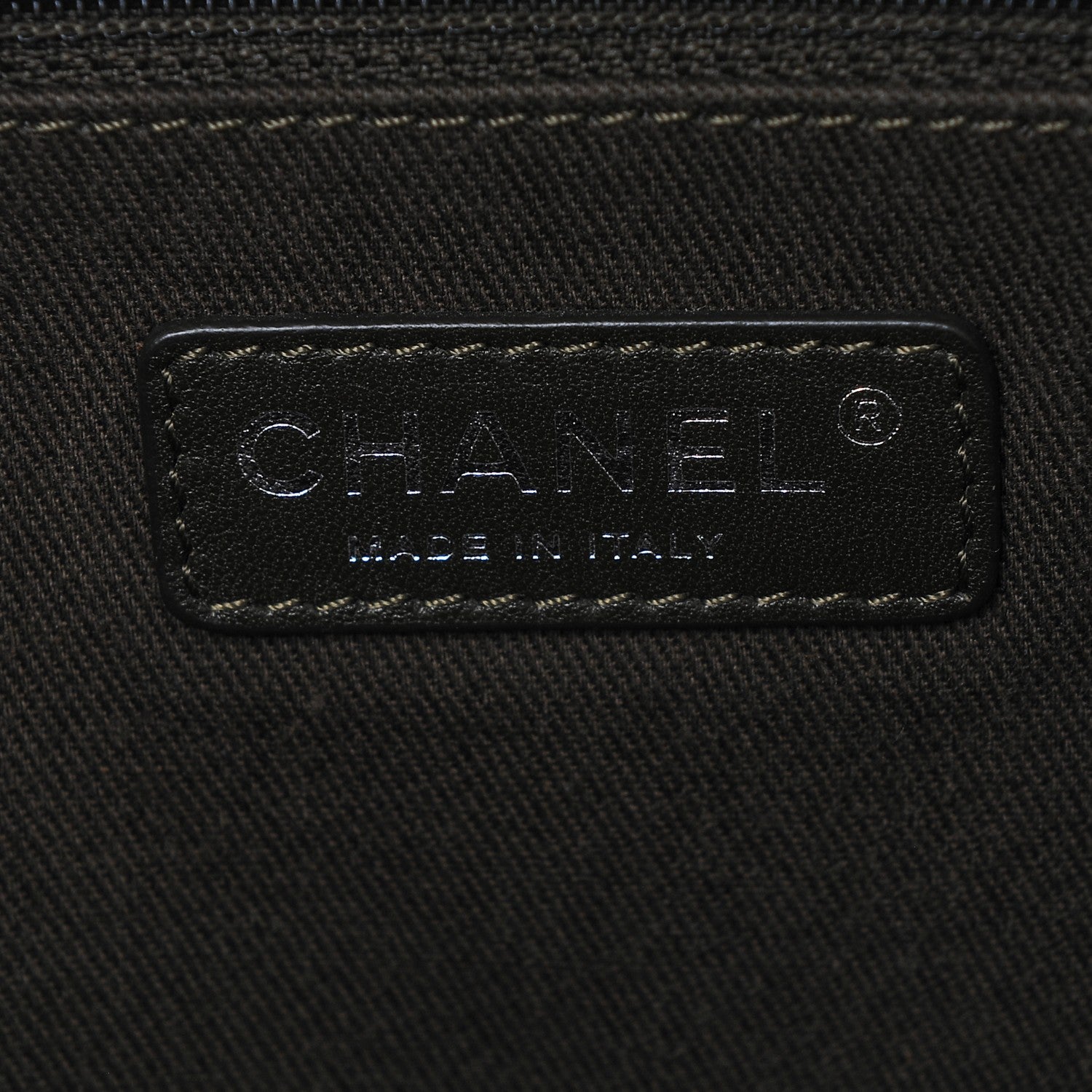 Chanel Canvas Small Deauville Tote Khaki 6 of 7