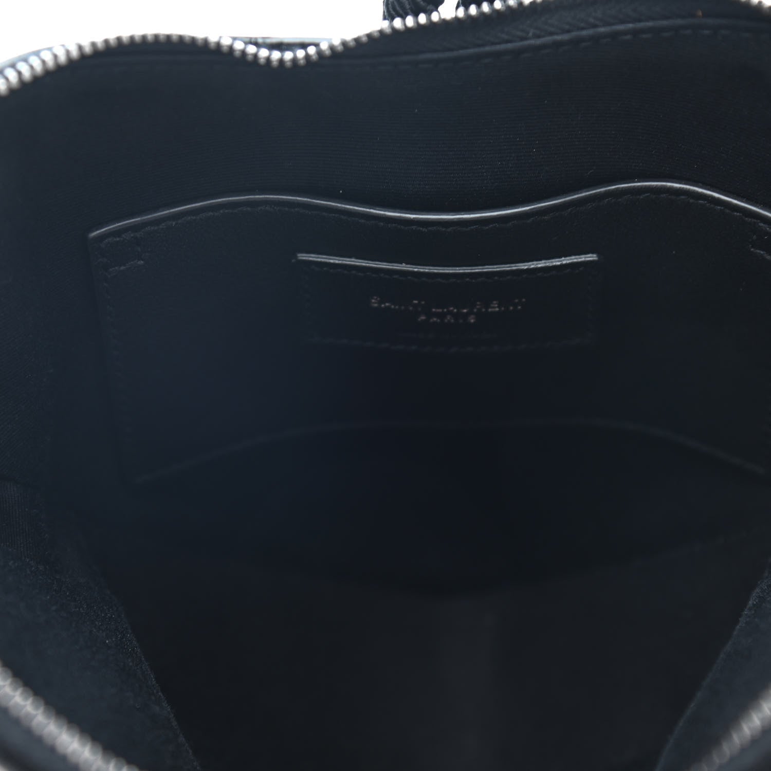 Saint Laurent Patent Crocodile Embossed Sac Coeur Heart Shaped Clutch Black 4 of 4