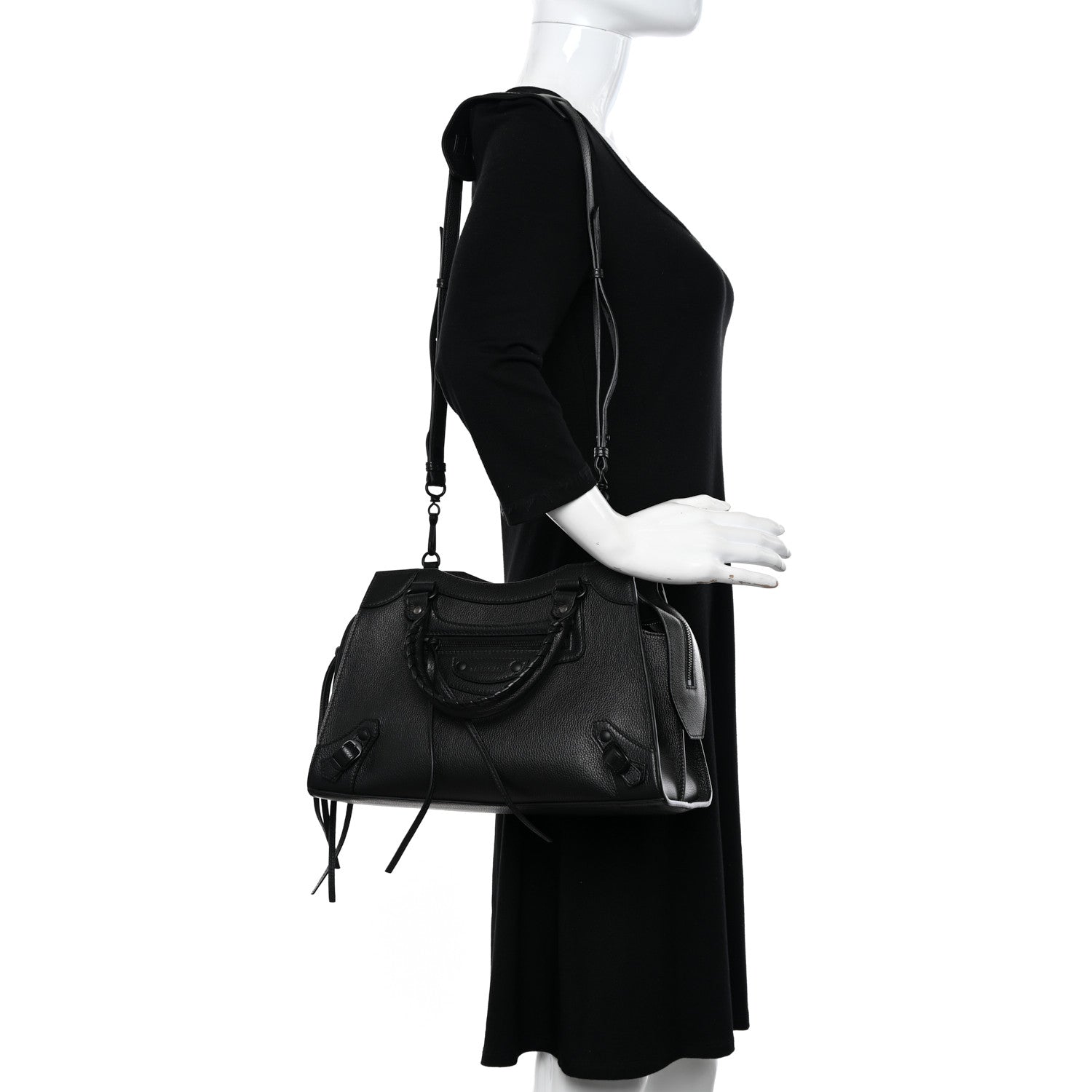 Balenciaga Grained Calfskin Neo Classic Black Hardware S City Black 2 of 9