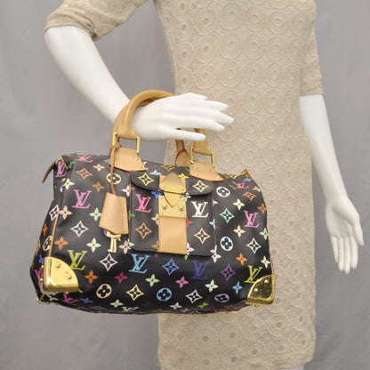 Louis Vuitton Monogram Multicolor Speedy 30 Black 2 of 9