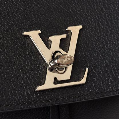 Louis Vuitton Calfskin Lockme Backpack Black 5 of 5