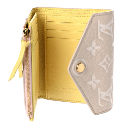 Louis Vuitton Empreinte Monogram Spring In The City Victorine Wallet Pink Beige Yellow 5 of 9