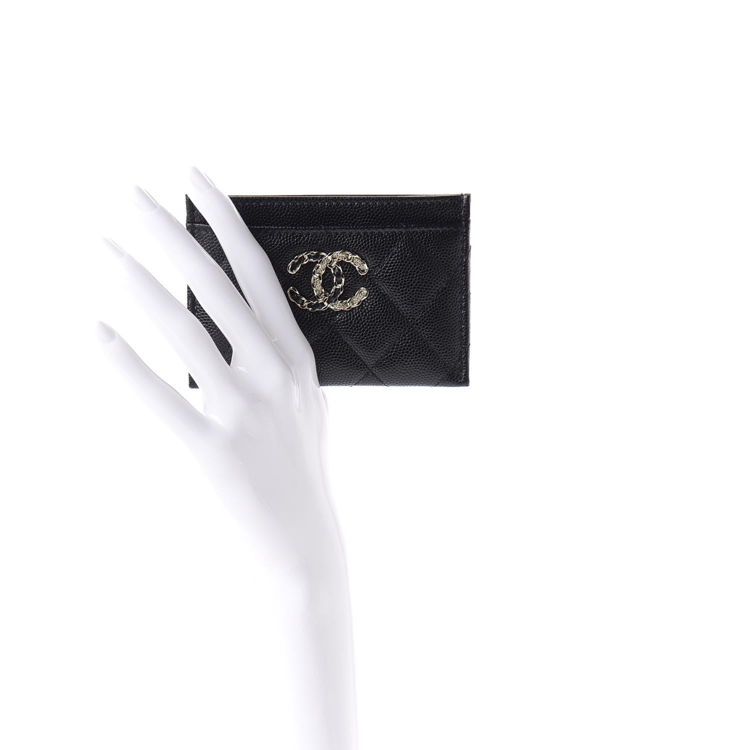 Chanel Caviar Quilted French New Wave Card Holder Black 2 of 9
