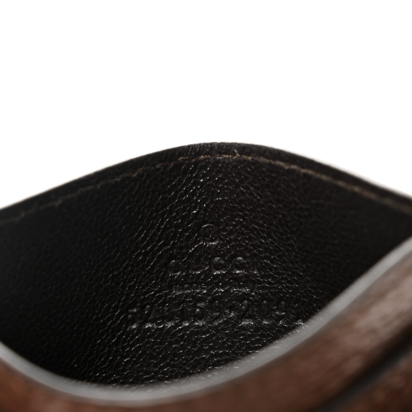 GG Supreme Monogram Ophidia Card Holder Brown