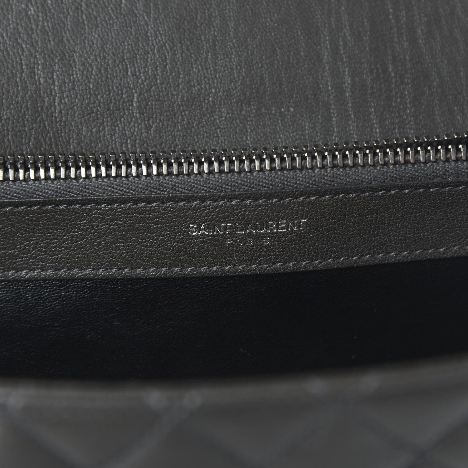 Saint Laurent Sheepskin Matelasse Chevron Monogram Large College Satchel Dark Anthracite 8 of 9