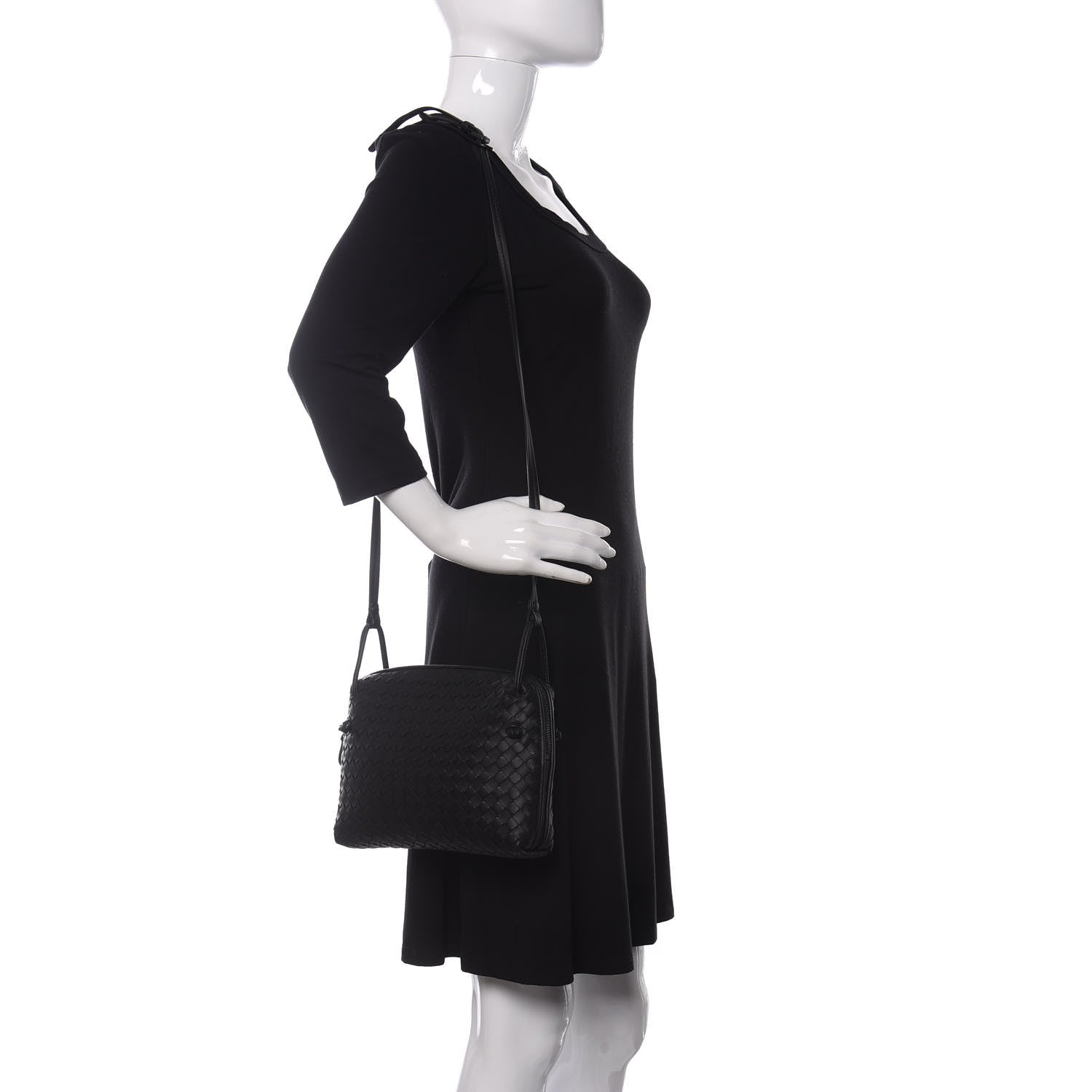 Bottega Veneta Nappa Intrecciato Nodini Bag Black 2 of 11
