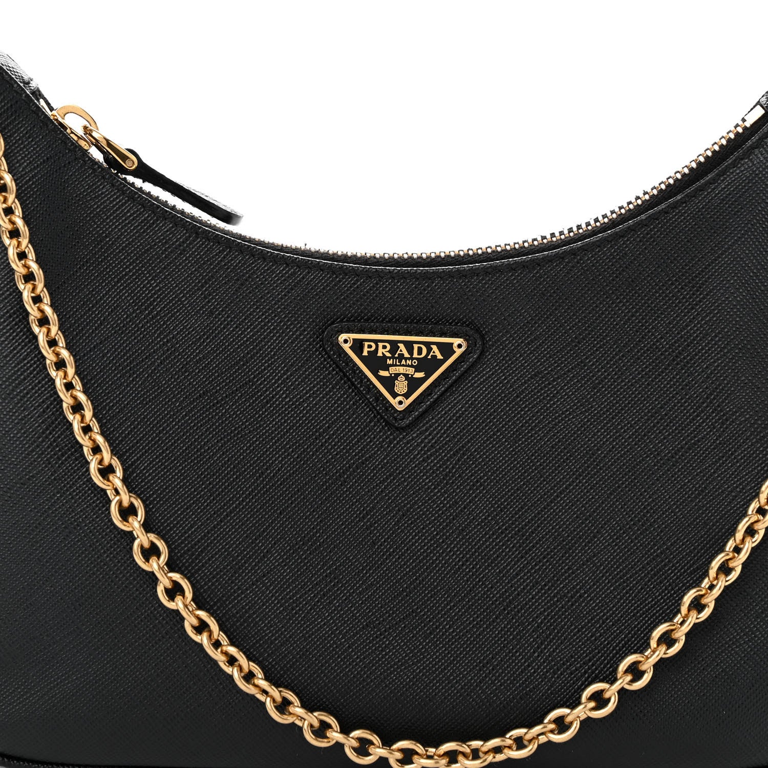 Prada Saffiano Lux Re-Edition 2005 Shoulder Bag Black 7 of 10