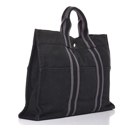 Hermes Canvas Fourre Tout MM Black 3 of 12