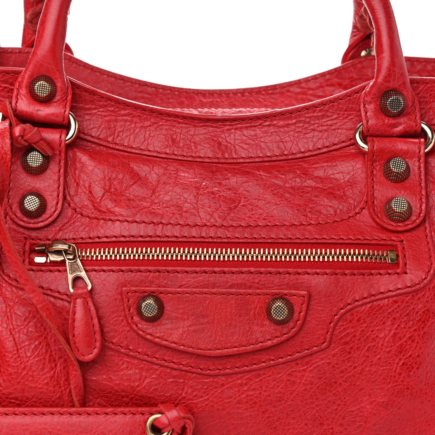 Agneau Giant 12 Rose Gold Hardware City Rouge Coquelicot